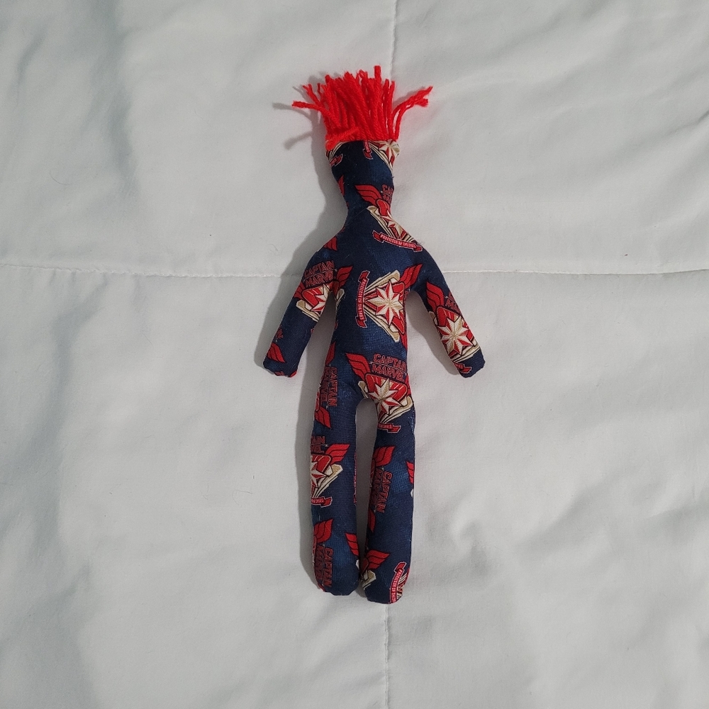 Handmade Dammit Doll Captain Marvel Superhero Toy Stress Ball Reliever One Size - Picture 4 of 4